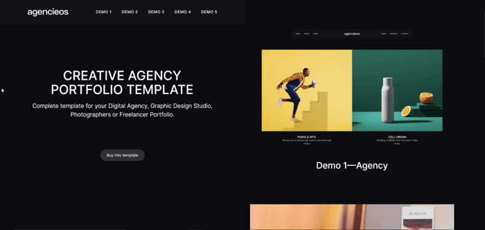 Agencieos Webflow template