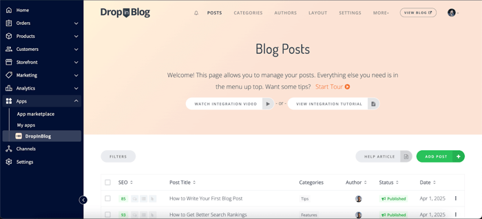 BigCommerce installation step