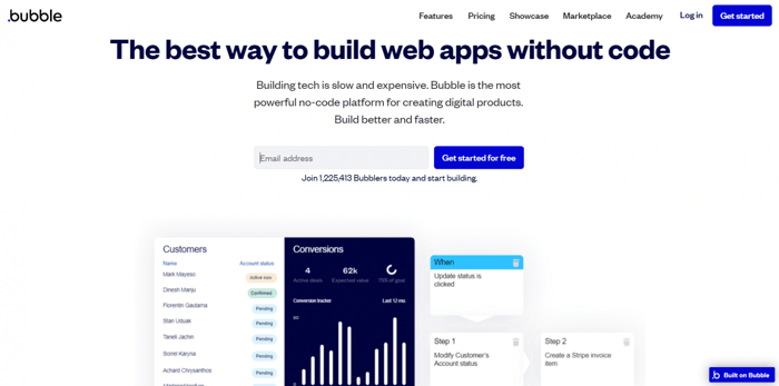 Bubble home page