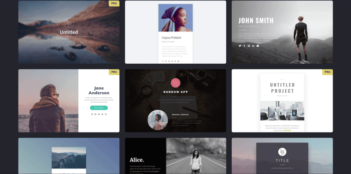 Carrd website templates
