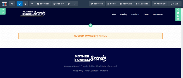 ClickFunnels custom javascript html