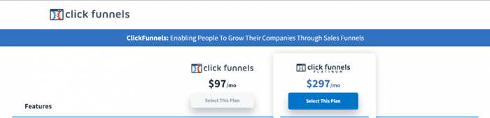 ClickFunnels pricing plans