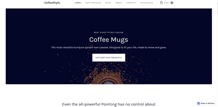 CoffeeStyle Webflow template