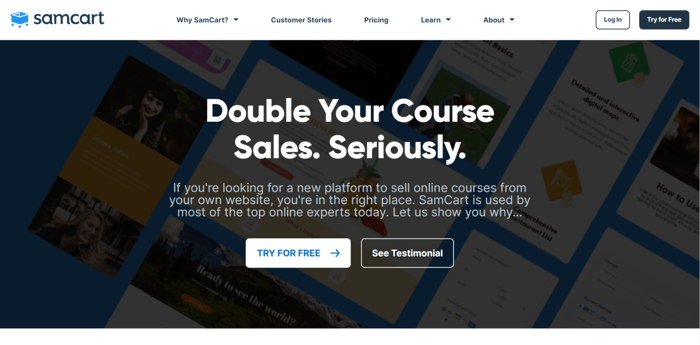 SamCart course builder