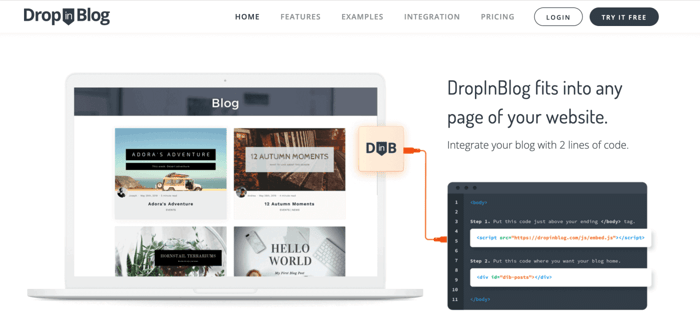 DropInBlog integration