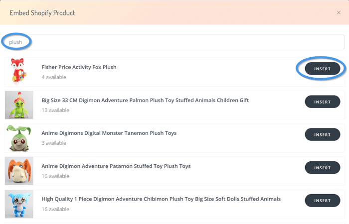 Embed a product into your blog post in Shopify