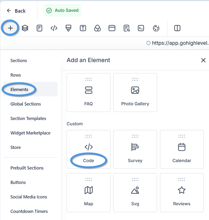 HighLevel blog install step