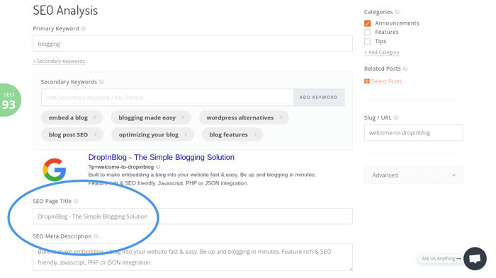 how to do your own seo: add meta title and description