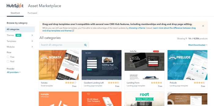 HubSpot templates