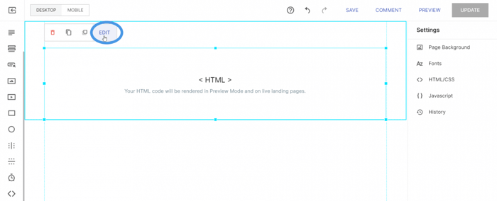Edit html
