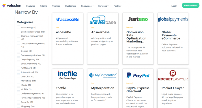 Volusion integrations