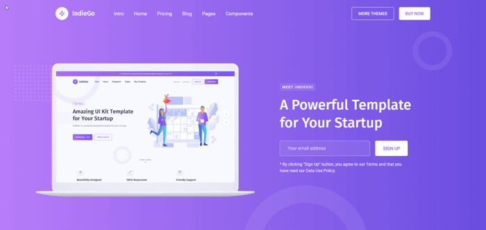 IndieGo Webflow template