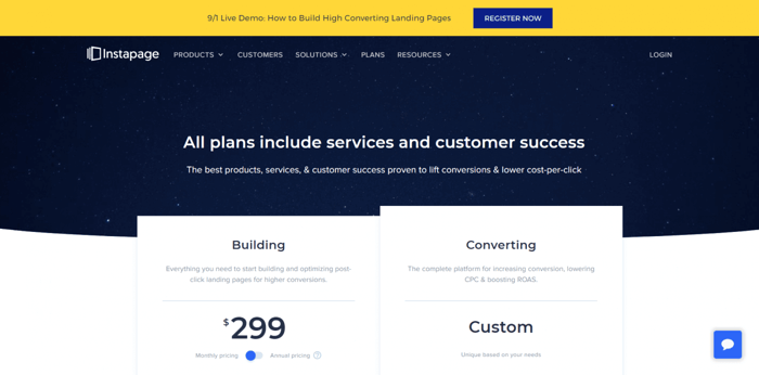 What is Instapage: Instapage pricing plans