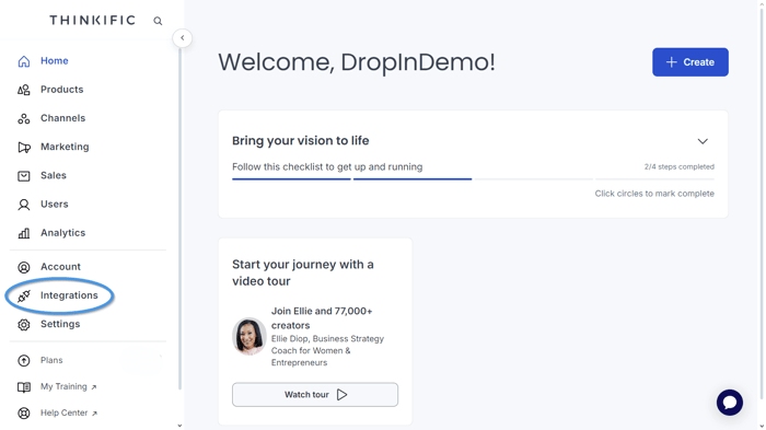 Integrations Tab