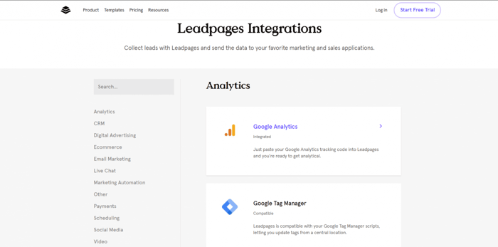 Leadpages integrations