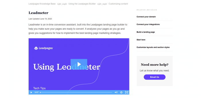 Leadpages leadmeter