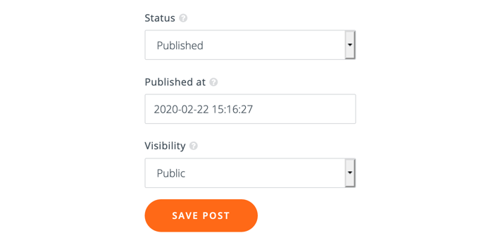 publishing your post
