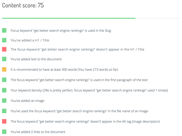 DropInBlog's SEO Analyzer tool