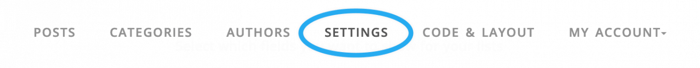 highlight to share settings DropInBlog