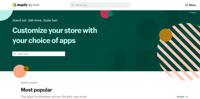 Shopify app store integrations