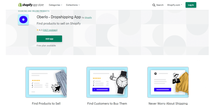 Shopify App Store Oberlo
