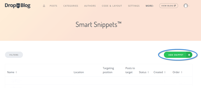 Adding a Smart Snippet