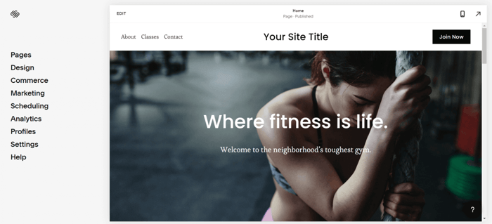 Squarespace editor