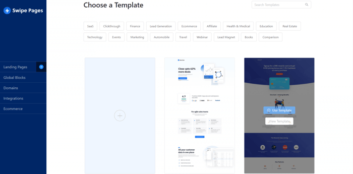 Swipe Pages templates