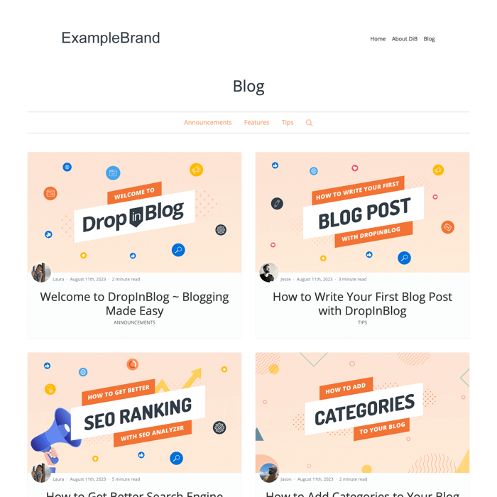 Preview DropInBlog