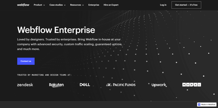 Webflow enterprise plan