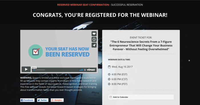 Webinar replay funnel template ClickFunnels templates