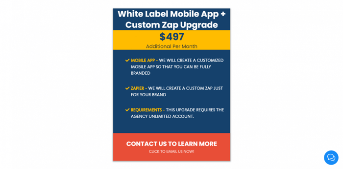 What is HighLevel white label: mobile app plan upgrade