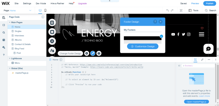 Wix dev mode