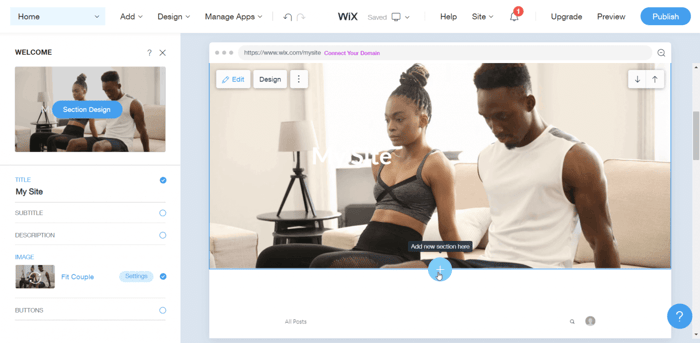 Wix editor