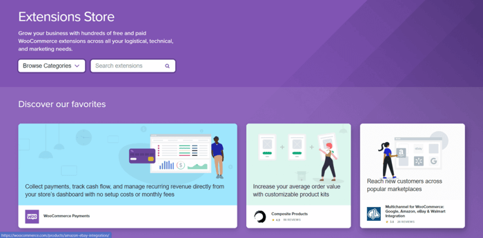 WooCommerce extensions store