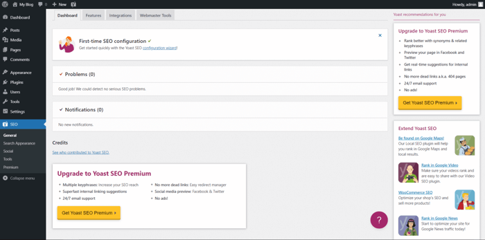 Blogger vs WordPress: Yoast SEO plugin