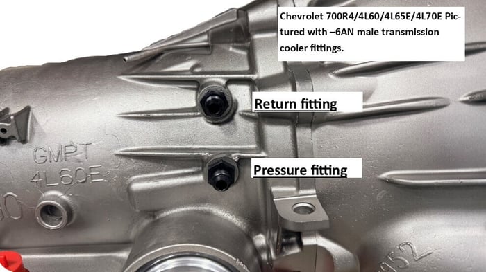 700R4/4L60E/4L65E transmission cooler fittings