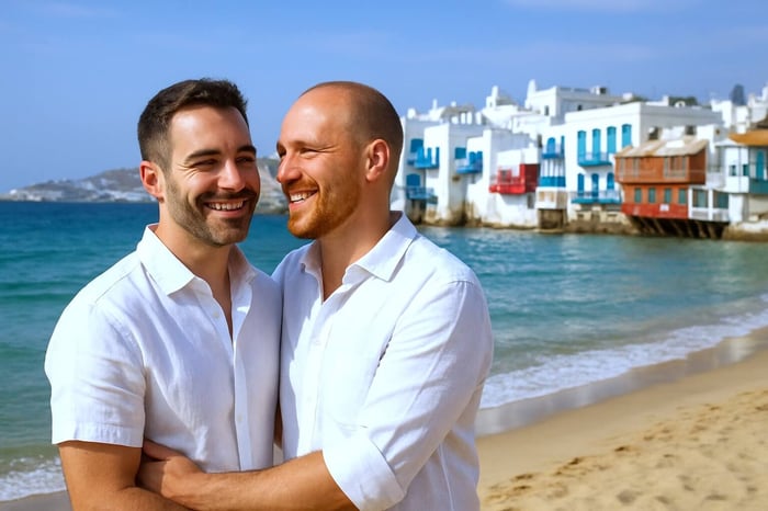 Gay Couple on Honeymoon
