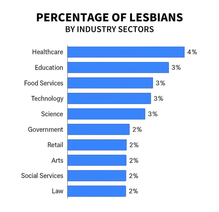 Chart: Lesbians by Industry Sectors