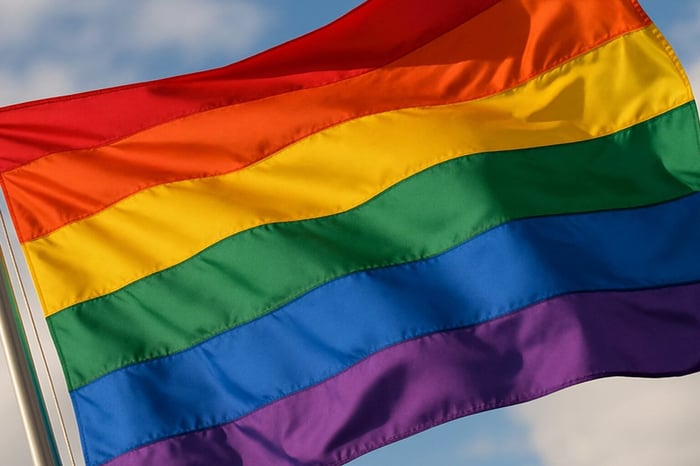 LGBTQ+ rainbow pride flag