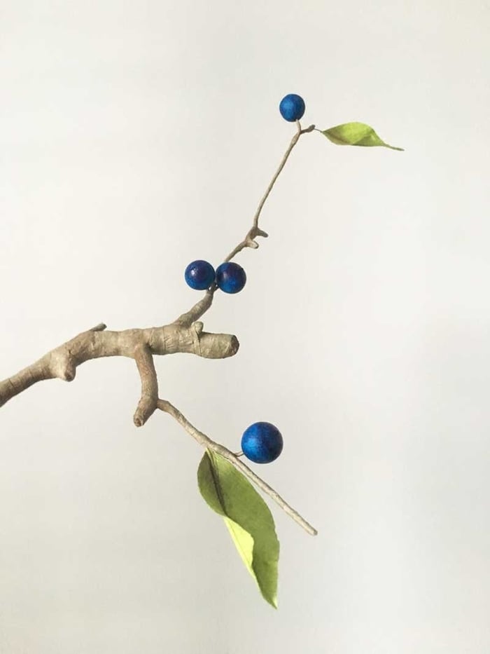 Crepe Paper Sloe Berry Branch Tutorial