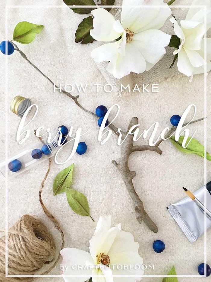 Crepe Paper Sloe Berry Branch Tutorial