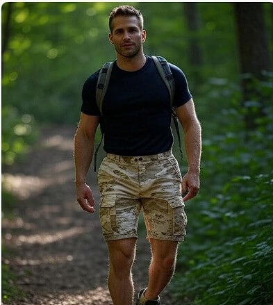 Kurze Camouflage Hose Herren