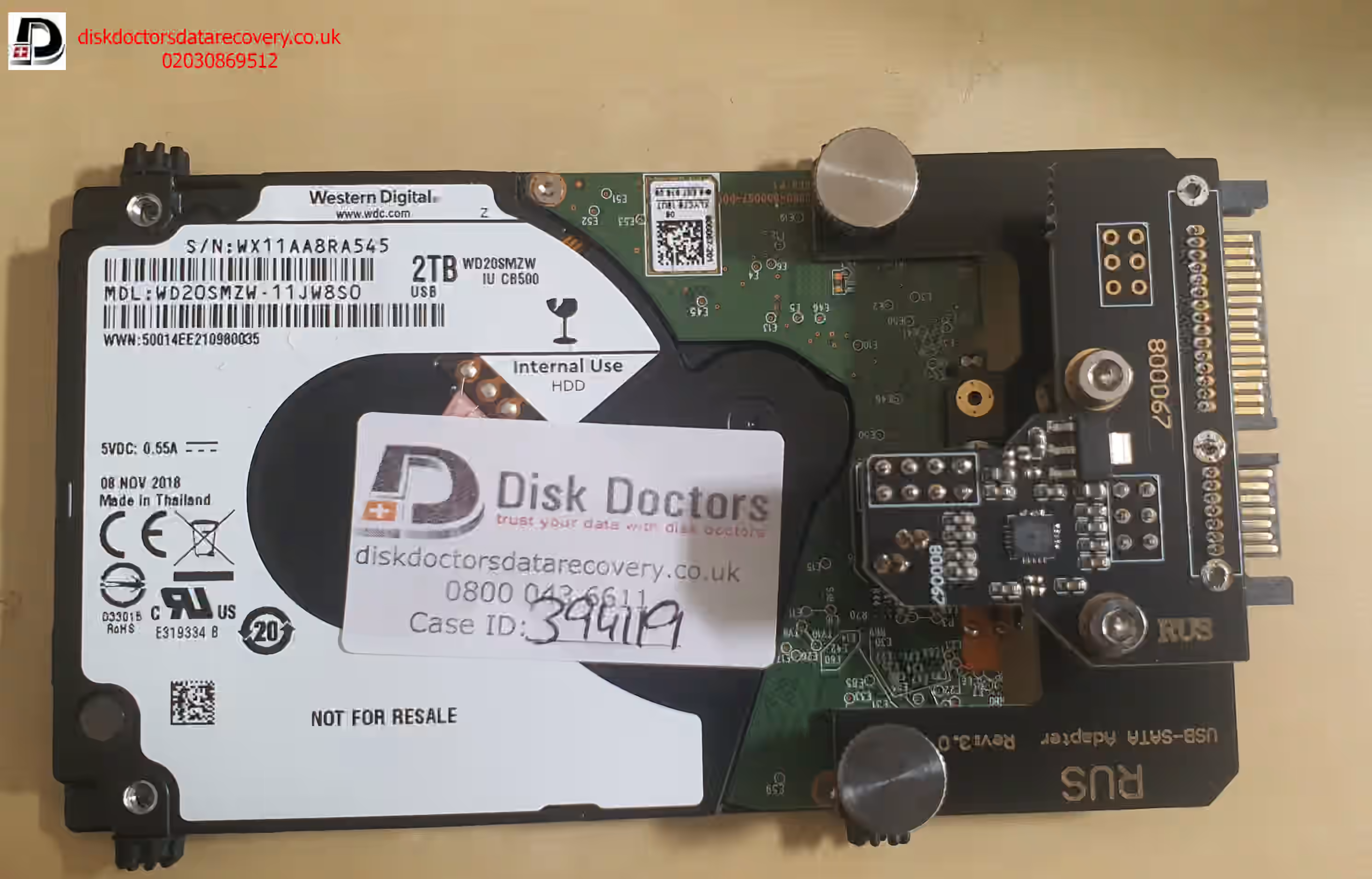 WD 2TB USB 2060-800067-001 to SATA