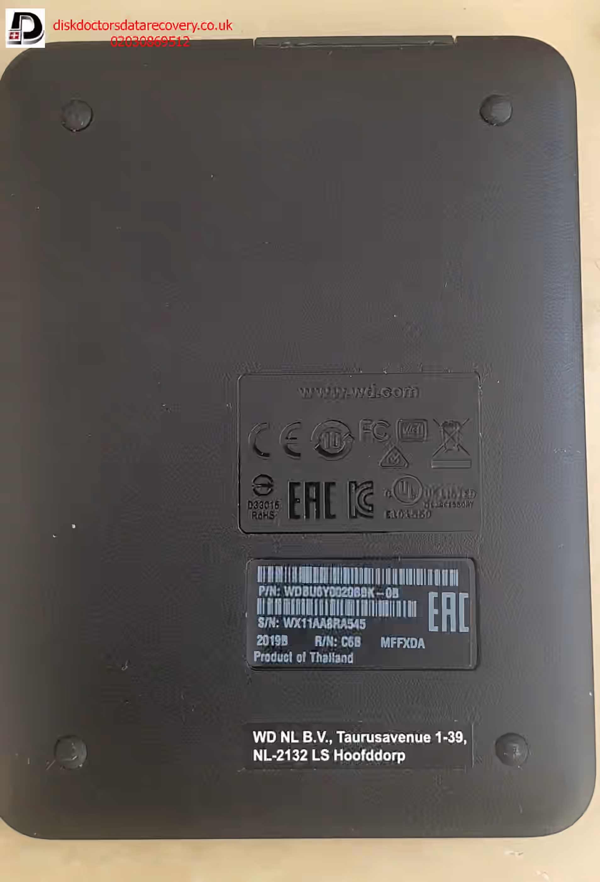 Western Digital 2TB USB Elements data recovery
