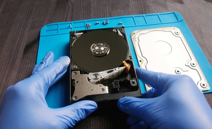 Hard Drive Failure Internal View