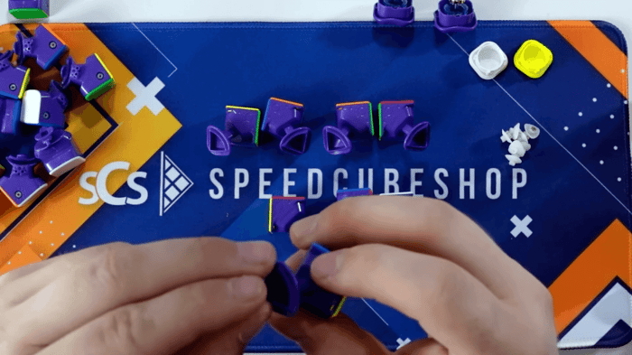 Installing magnets into the stalks of the corners