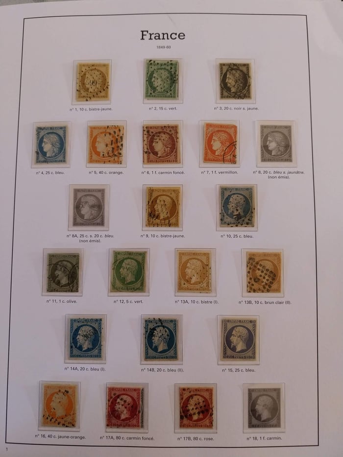 page d'album de timbres