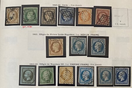 collection de timbres
