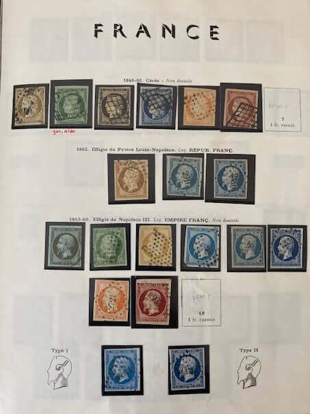 page d'album à cases